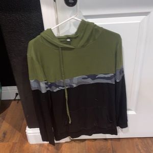 Green/Camo/Black Sweater